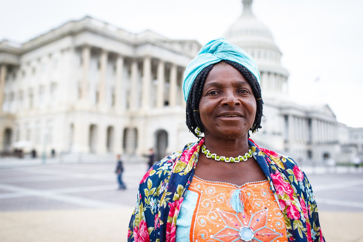 Monica Maigari, a finalist in Nigeria’s Female Food Hero contest, went to Washington, DC, to help Oxfam advoacate in Congress for legislation that will improve global humanitarian assistance for small-scale women farmers.