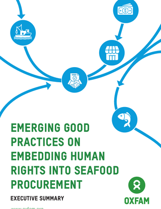 Cover page - Emerging Good Practices on Embedding Human Rights into Seafood Procurement
