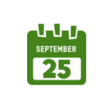 September 25 calendar icon