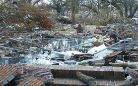 Wreckage after Hurricane Katrina