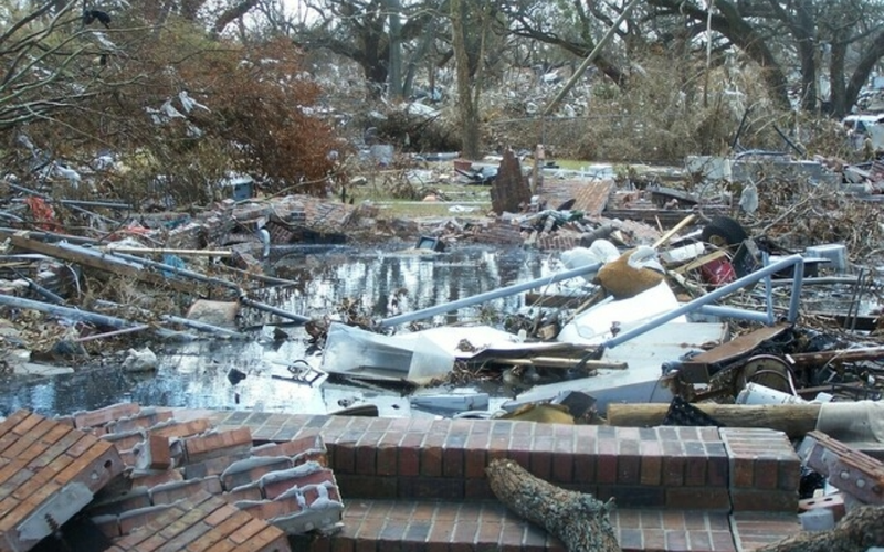 Wreckage after Hurricane Katrina