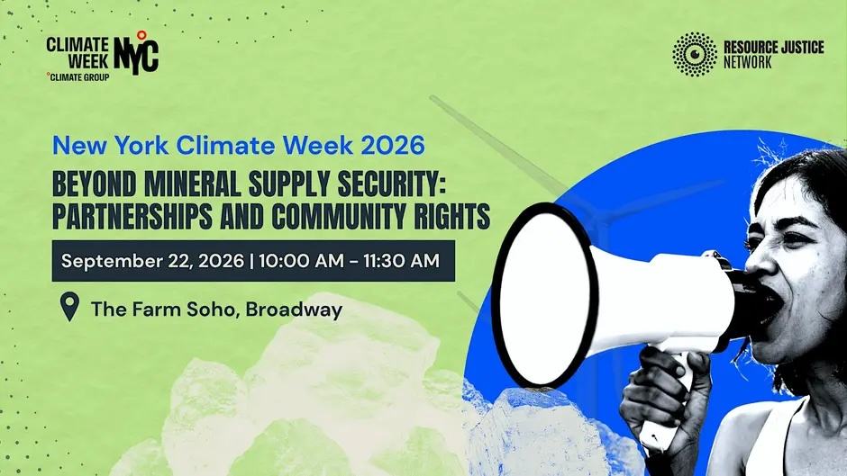 NY Climate Week 2026: Beyond Mineral Supply Security