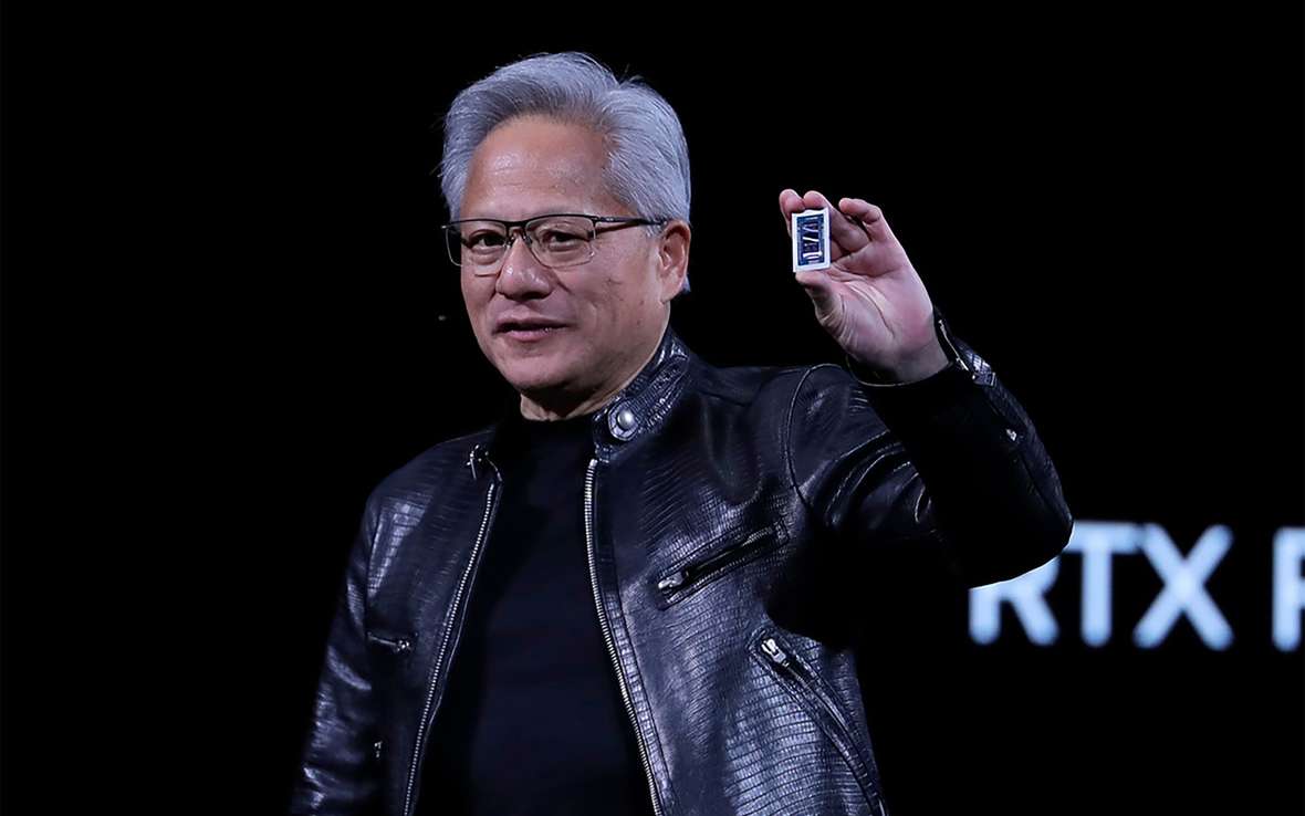  Nvidia CEO Jensen Huang delivers a speech during the Computex 2026 exhibition in Taipei, Taiwan. 